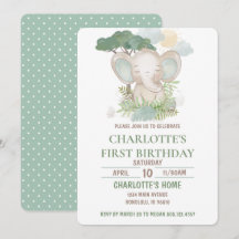 Fiesta de cumpleaños del Elefante Verde