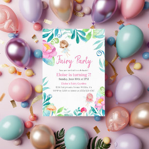 Invitación Fiesta de Cumpleaños del Encantador Jardín de Hada