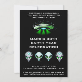 Invitación Fiesta de cumpleaños del espacio de secuestro de O