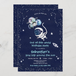 Invitación Fiesta De Cumpleaños Del Espacio Ultraterrestre Fu