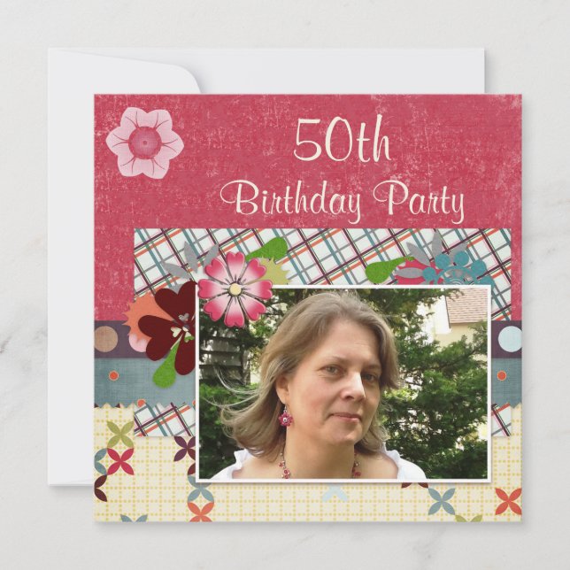 Invitación Fiesta de cumpleaños del estilo del libro de (Anverso)