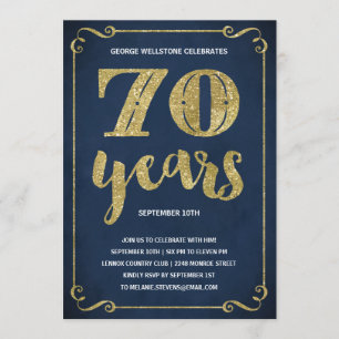 Invitación Fiesta de cumpleaños del falso Relieve metalizado