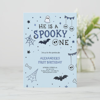 Invitación Fiesta de Cumpleaños del Fantasma de Halloween Azu