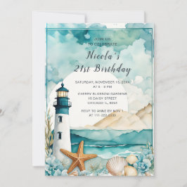 Invitación Fiesta de cumpleaños del faro náutico