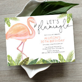 Invitación Fiesta de cumpleaños del Flamingle Flamingo