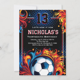 Invitación Fiesta de cumpleaños del fútbol