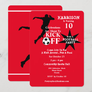 Invitación Fiesta de cumpleaños del fútbol