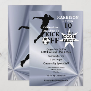 Invitación Fiesta de cumpleaños del fútbol