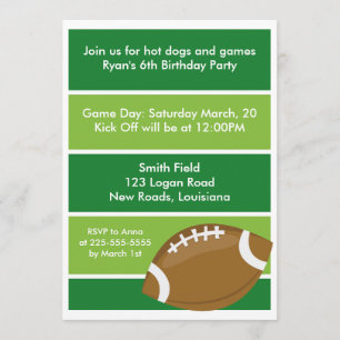 Invitación Fiesta de cumpleaños del fútbol