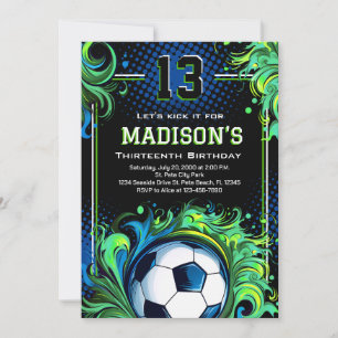 Invitación Fiesta de cumpleaños del fútbol