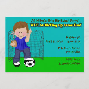 Invitación Fiesta de cumpleaños del fútbol
