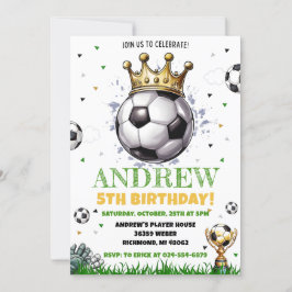 Invitación Fiesta de cumpleaños del fútbol personal