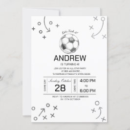 Invitación Fiesta de cumpleaños del fútbol personal