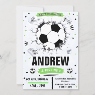 Invitación Fiesta de cumpleaños del fútbol personal
