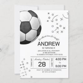 Invitación Fiesta de cumpleaños del fútbol personal