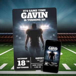 Invitación Fiesta de cumpleaños del fútbol personalizado