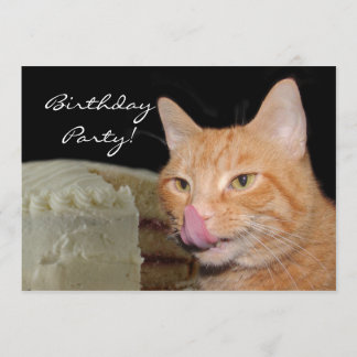 Invitación Fiesta de cumpleaños del gato