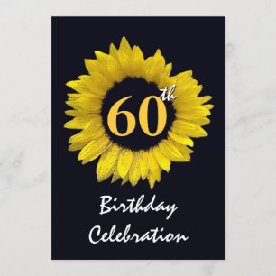 Invitación Fiesta de cumpleaños del girasol amarillo número 6