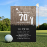 Invitación Fiesta de cumpleaños del golf ruso<br><div class="desc">Invitaciones a la fiesta de cumpleaños número 70 del Swinging de golf.</div>
