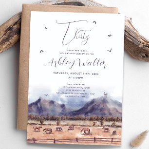 Invitación Fiesta de cumpleaños del hito del paisaje de los c