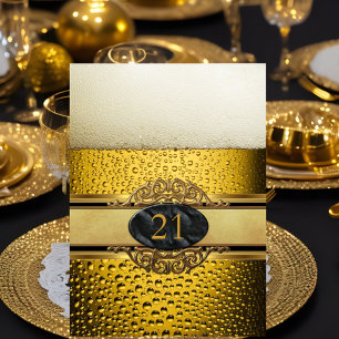 Invitación Fiesta de cumpleaños del hombre de cerveza negra d