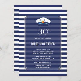 Invitación Fiesta de cumpleaños del hombre plateado de la Mar