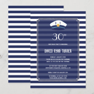 Invitación Fiesta de cumpleaños del hombre plateado de la Mar