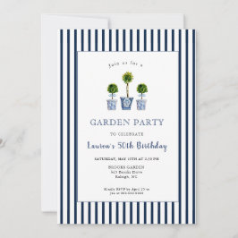 Invitación Fiesta de cumpleaños del jardín de los Topiaries a