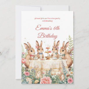 Invitación Fiesta de Cumpleaños del Jardín de Té de la Coneji