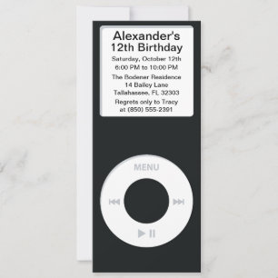 Invitación Fiesta de cumpleaños del jugador negro MP3