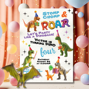 Invitación Fiesta de cumpleaños del Juguete de Dinosaur