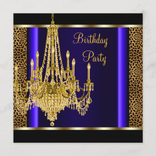 Invitación Fiesta de cumpleaños del leopardo de la lámpara