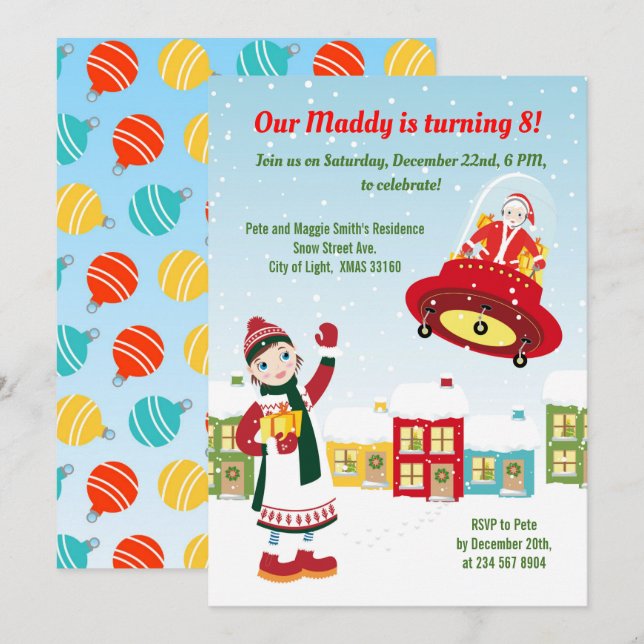 Invitación Fiesta de cumpleaños del mapa del tesoro del Chica (Anverso / Reverso)