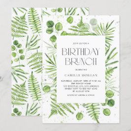 Invitación Fiesta de cumpleaños del marco de color de agua y