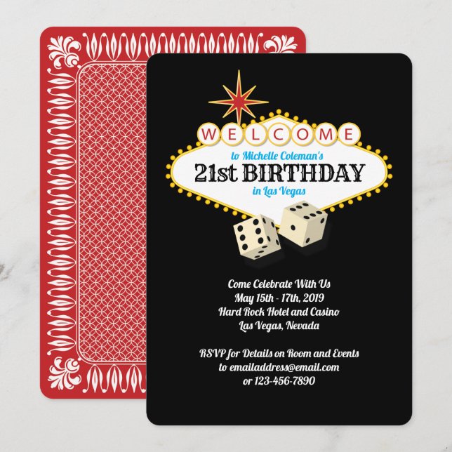 Invitación Fiesta de cumpleaños del marqués de Las Vegas (Anverso / Reverso)