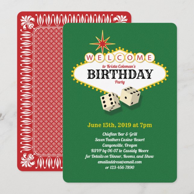Invitación Fiesta de cumpleaños del Marqués de Las Vegas 2 (Anverso / Reverso)