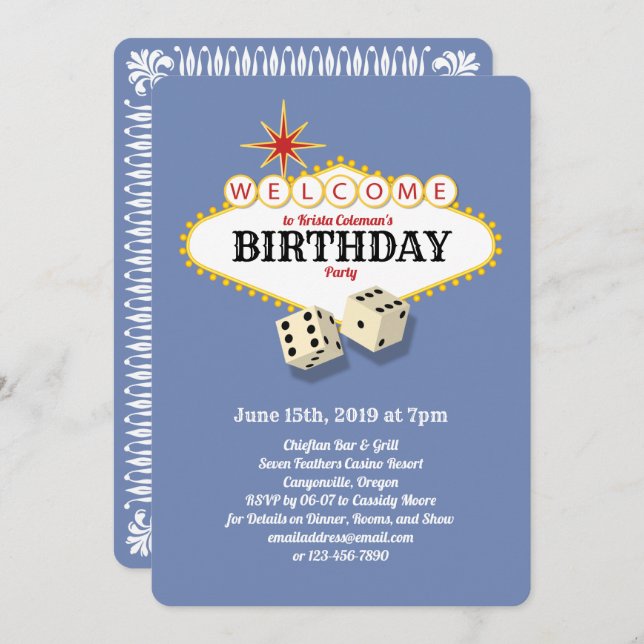 Invitación Fiesta de cumpleaños del marqués de Las Vegas Hydr (Anverso / Reverso)