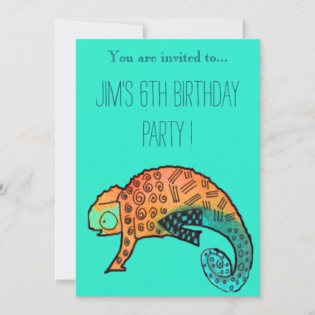 Invitación Fiesta de cumpleaños del muchacho del ilustracion (Anverso)