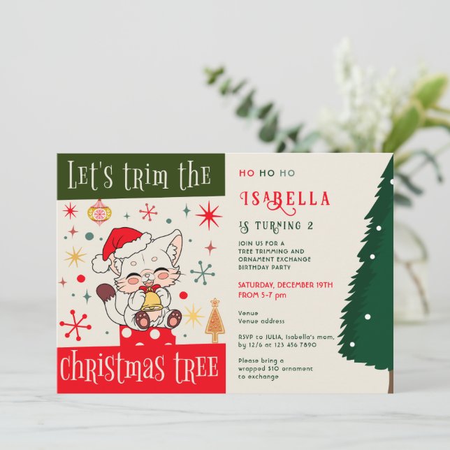 Invitación Fiesta de cumpleaños del niño con el ornamento de  (Anverso de pie)