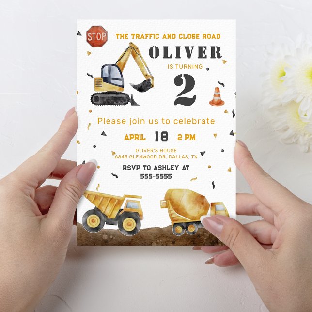 Invitación Fiesta de cumpleaños del niño de los vehículos de  (Subido por el creador)