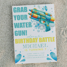 Invitación Fiesta de cumpleaños del niño de verano de Water G