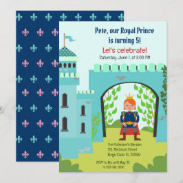 Invitación Fiesta de Cumpleaños del Niño Príncipe Real