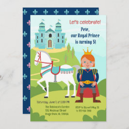 Invitación Fiesta de Cumpleaños del Niño Príncipe Real