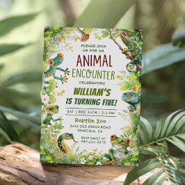 Invitación Fiesta de cumpleaños del niño Reptile