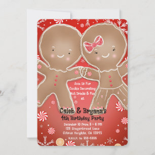 Invitación Fiesta de Cumpleaños del Niño y la Niña de Pan de