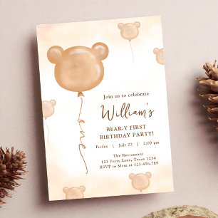 Invitación Fiesta de cumpleaños del osito de peluche por prim