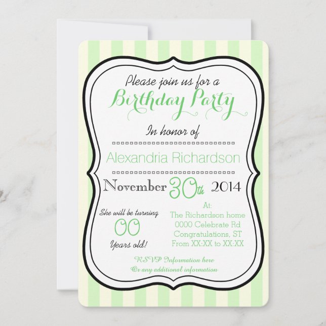 Invitación Fiesta de cumpleaños del oso kawaii (Anverso)