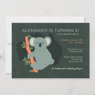 Invitación Fiesta de cumpleaños del oso Koala