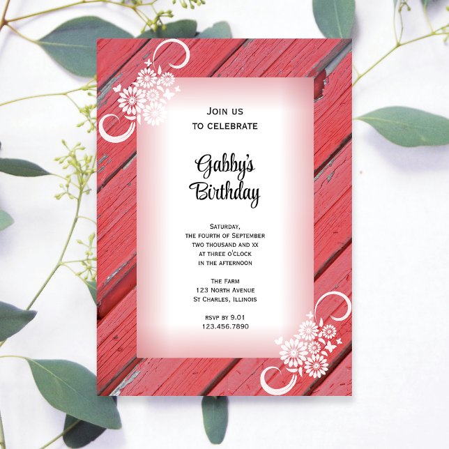 Invitación Fiesta de cumpleaños del país de la Madera Roja Ru (Subido por el creador)