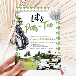 Invitación Fiesta de cumpleaños del ParTee Neutral Golf